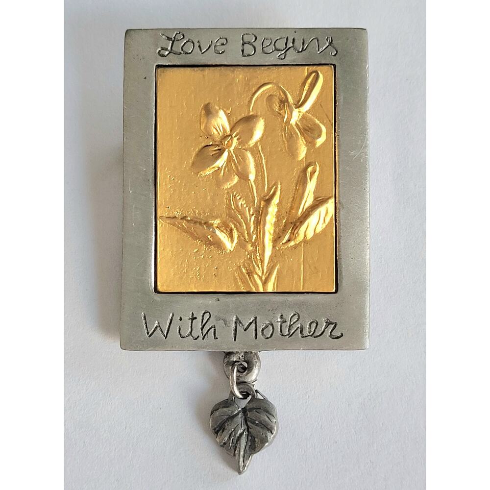 1999 Marjolein Bastin "Love Begins With Mother" Brooch